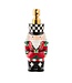 MACKENZIE CHILDS Check It Out Ceramic Nutcracker Soap Dispenser