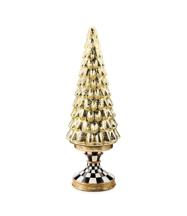MACKENZIE CHILDS Courtly Noel Illuminated Glass Tree