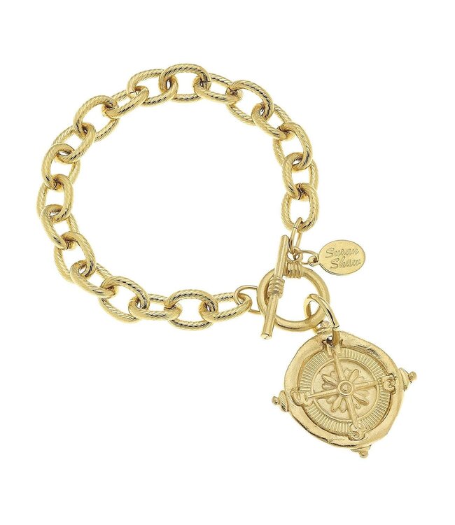 SUSAN SHAW Compass Toggle Bracelet