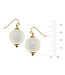 SUSAN SHAW White Cotton Pearl Earrings