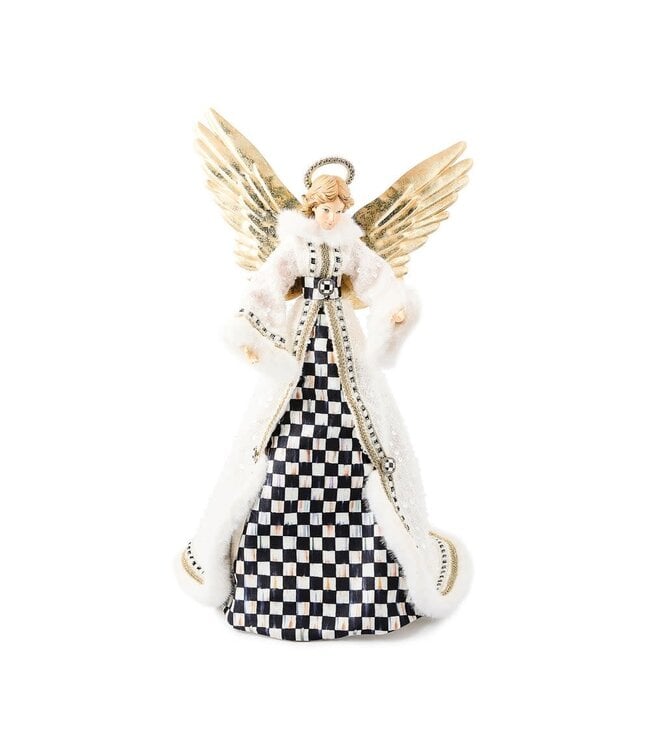 MACKENZIE CHILDS Courtly Noel Fabric Angel Tree Topper