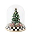 MACKENZIE CHILDS Christmas Tree Train Music Box Cloche