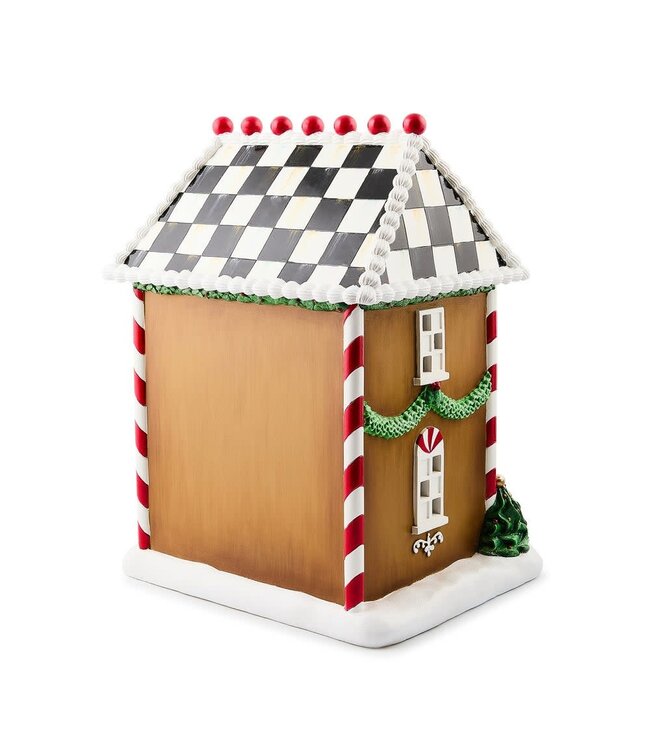 MACKENZIE CHILDS Holly Village Illuminated Gingerbread House