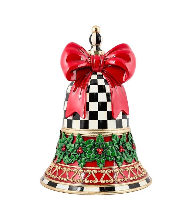 MACKENZIE CHILDS Holly Illuminated Trophy Bell