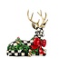 MACKENZIE CHILDS Holly Check Resting Deer