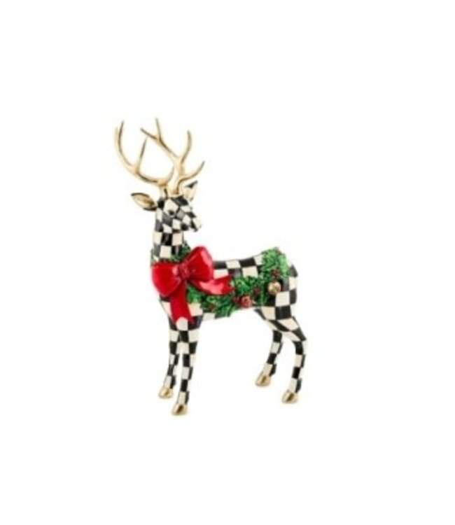 MACKENZIE CHILDS Holly Check Standing Deer