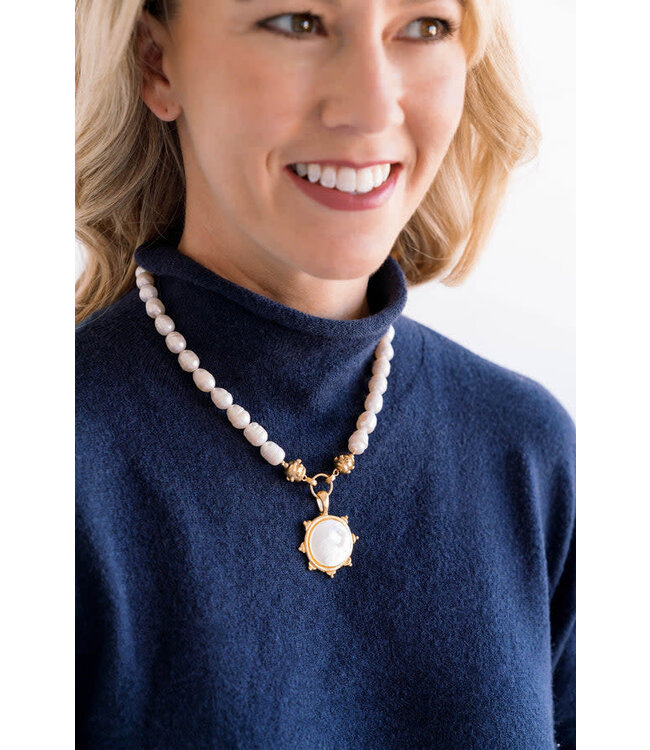 SUSAN SHAW Mother of Pearl Florence Pearl Necklace