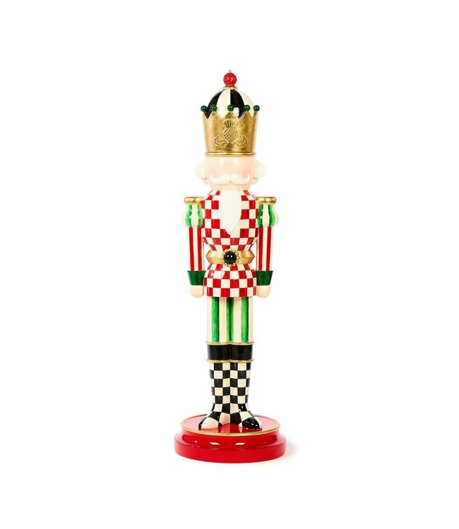 MACKENZIE CHILDS Check It Out Small Trophy Nutcracker