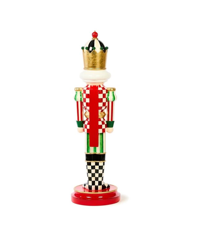 MACKENZIE CHILDS Check It Out Small Trophy Nutcracker