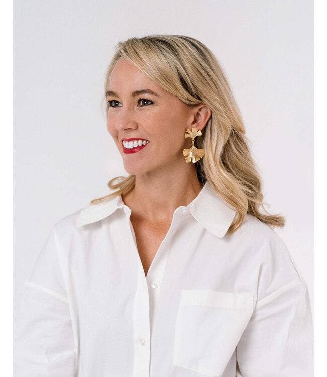 SUSAN SHAW Ginkgo Earrings