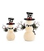 MACKENZIE CHILDS Farmhouse Birch Small Snowman - Sold Individually
