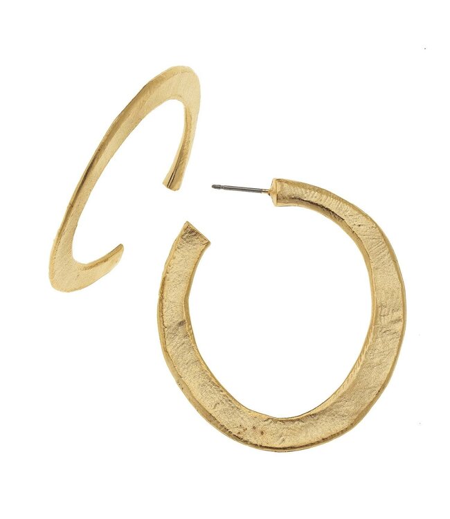 SUSAN SHAW Hammered Hoops