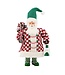 MACKENZIE CHILDS Check It Out Small Fabric Santa