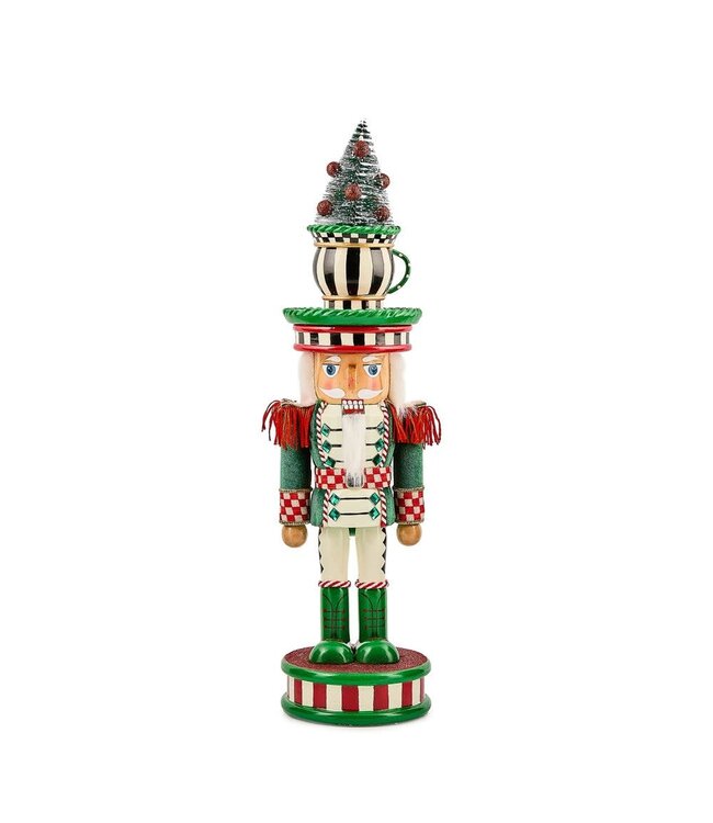 MACKENZIE CHILDS Check It Out Teacup Nutcracker