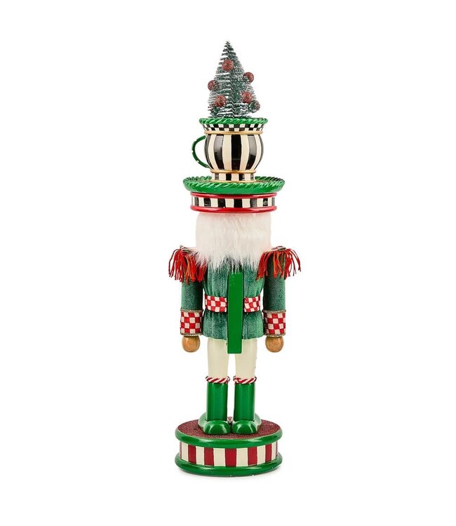MACKENZIE CHILDS Check It Out Teacup Nutcracker
