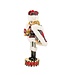 MACKENZIE CHILDS Tartan Cardinal Nutcracker