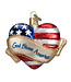 OLD WORLD CHRISTMAS God Bless America Heart Ornament