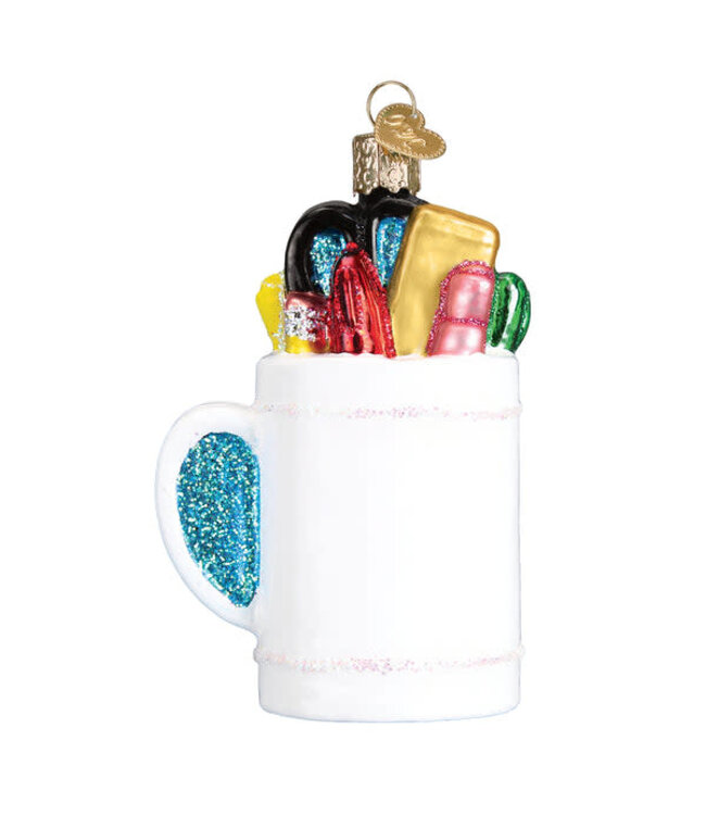 OLD WORLD CHRISTMAS Best Teacher Mug Ornament