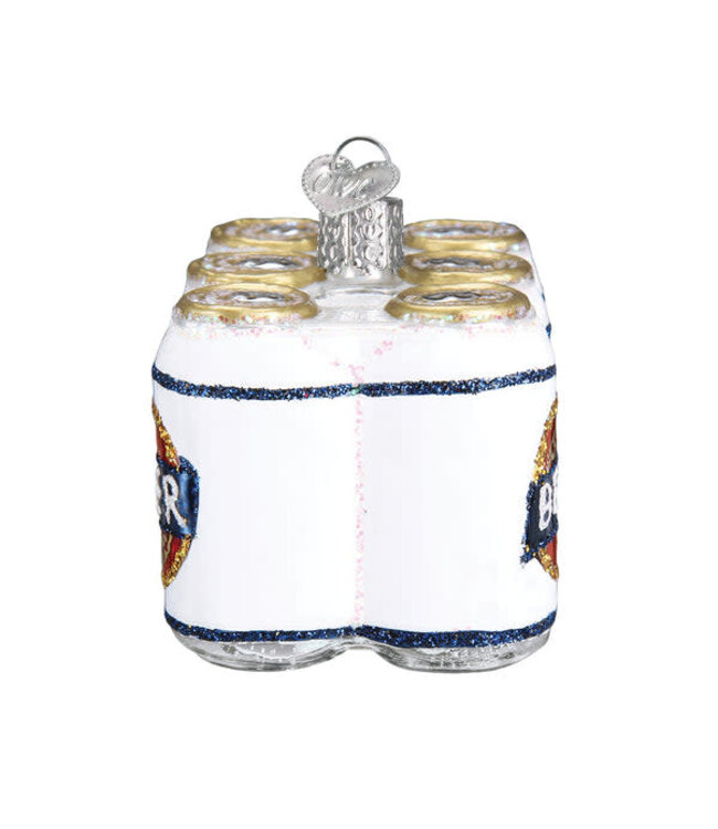 OLD WORLD CHRISTMAS Six Pack Of Beer Ornament