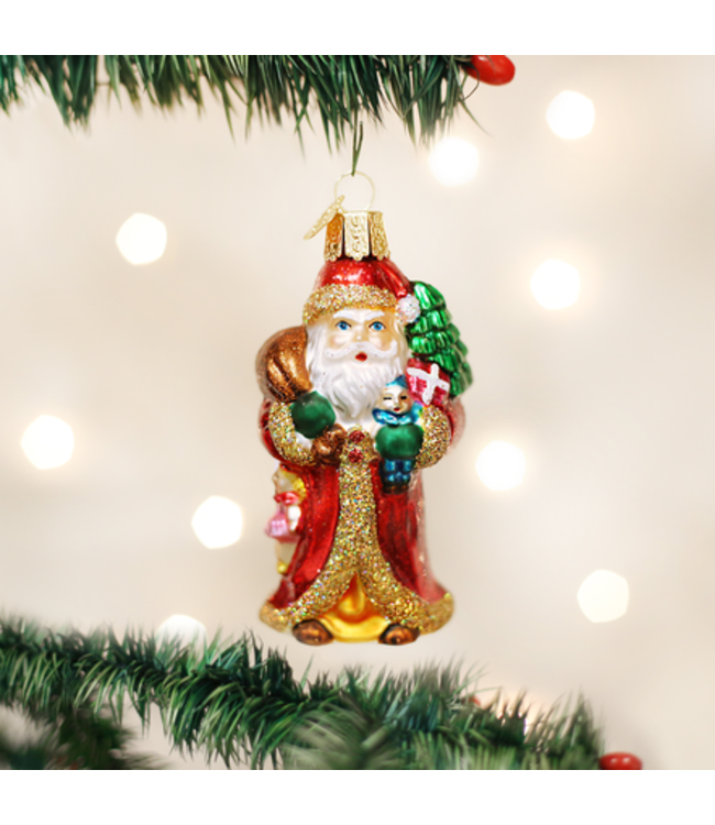 OLD WORLD CHRISTMAS Father Christmas W/gifts Ornament