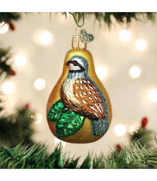 OLD WORLD CHRISTMAS Partridge In A Pear Ornament
