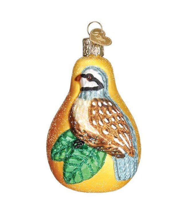 OLD WORLD CHRISTMAS Partridge In A Pear Ornament