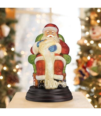 OLD WORLD CHRISTMAS Santa Checking His List Light