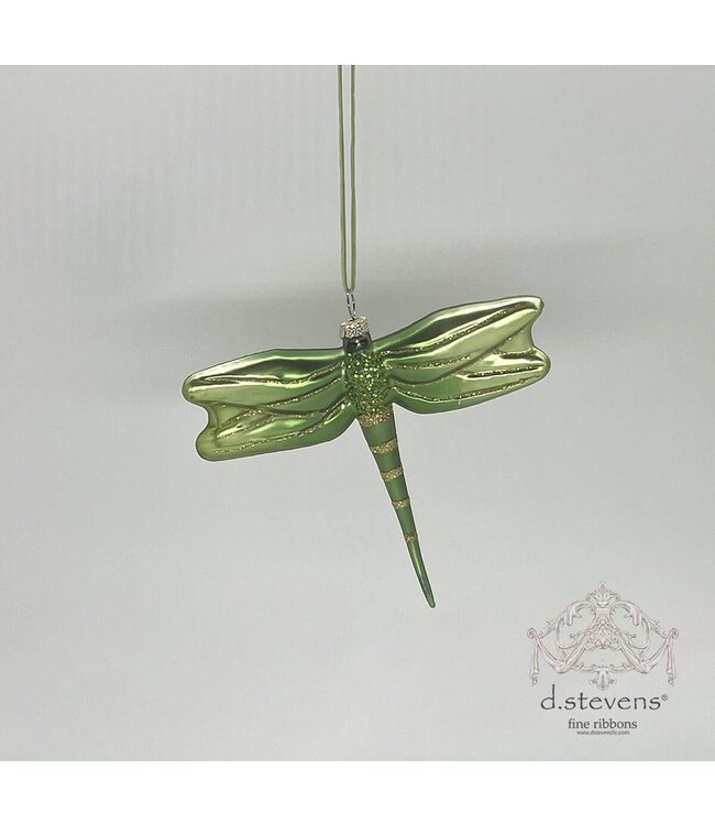 4" Glass Dragonfly, Green