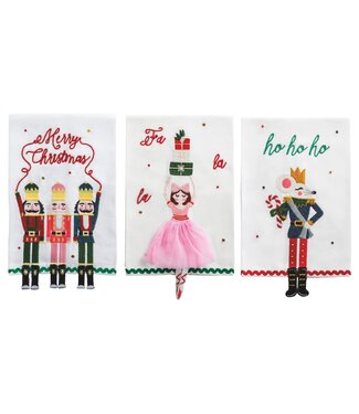 Dangle Embroidery Christmas Towel