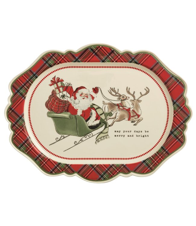 Classic Xmas Tartan Platter