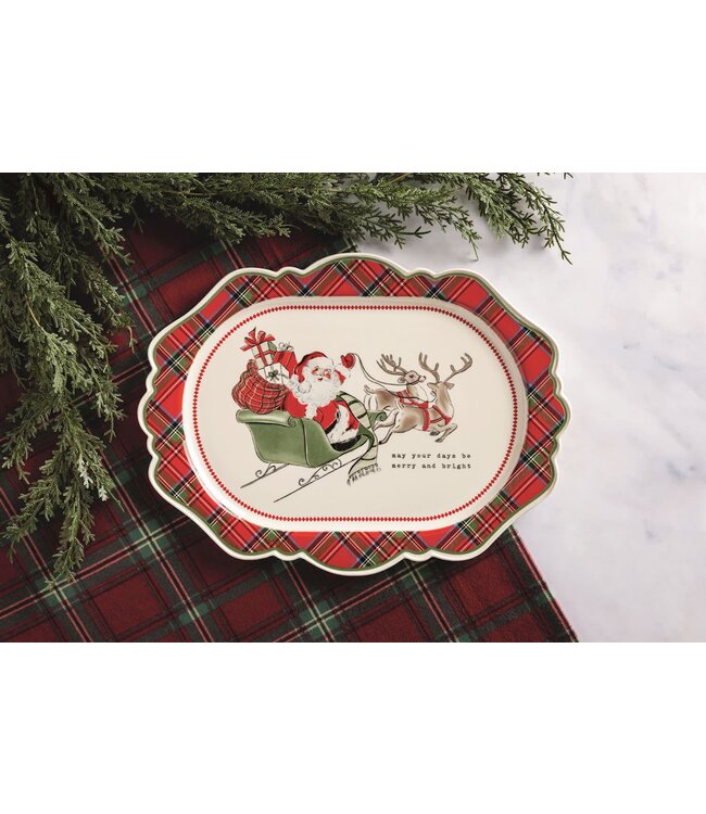 Classic Xmas Tartan Platter