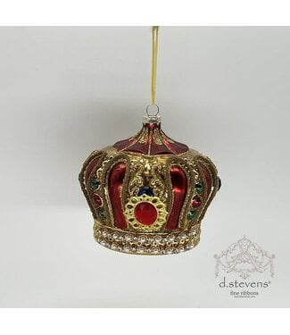 5.125" Glass Jeweled Crown
