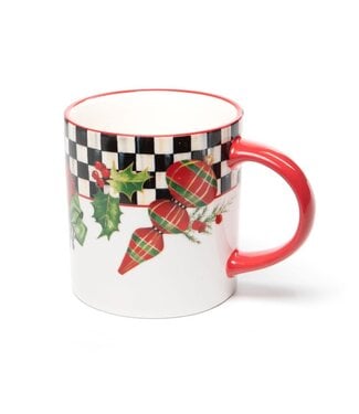 MACKENZIE CHILDS Deck the Halls Mug - Sold Individually