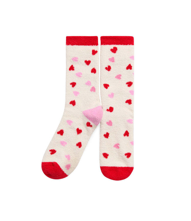 Candy Heart Socks - Ivory