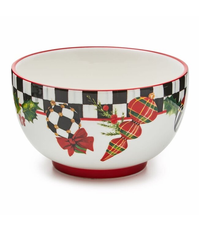 MACKENZIE CHILDS Deck the Halls Breakfast Bowl