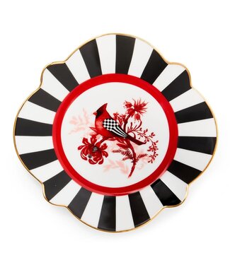 MACKENZIE CHILDS Cardinal Toile Bread & Butter Plate