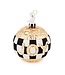 MACKENZIE CHILDS Courtly Noel JOY Glass Ball Ornament