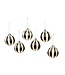 MACKENZIE CHILDS Courtly Noel Stripe Glass Ball Ornament - Sold Individually