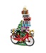 MACKENZIE CHILDS Special Delivery Bike Glass Ornament