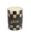 MACKENZIE CHILDS Check 4" Black Pillar Candle