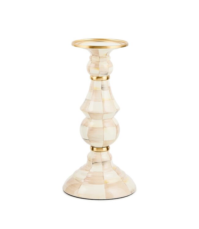 MACKENZIE CHILDS Check Pillar Candlestick