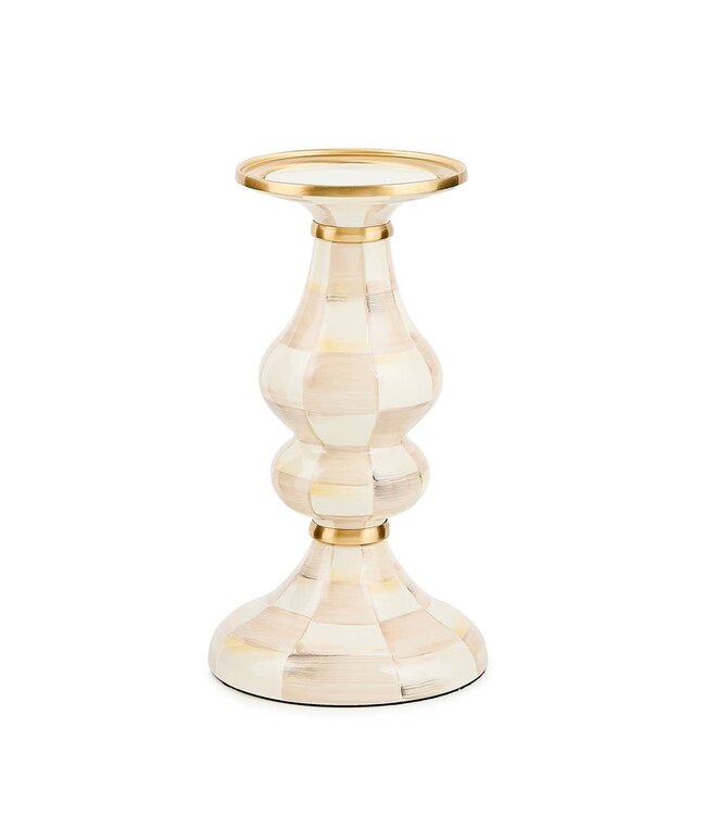 MACKENZIE CHILDS Check Pillar Candlestick