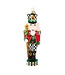 MACKENZIE CHILDS Courtly Classic Nutcracker Glass Ornament