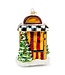 MACKENZIE CHILDS Santa's Toy Store Glass Ornament