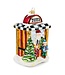 MACKENZIE CHILDS Santa's Toy Store Glass Ornament