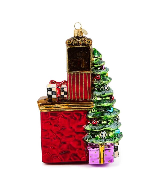 MACKENZIE CHILDS Fireplace Glass Ornament