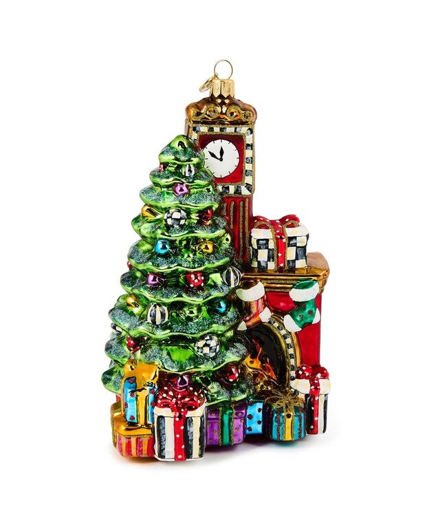 MACKENZIE CHILDS Fireplace Glass Ornament
