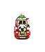 MACKENZIE CHILDS Santa's Hitting the Road Glass Ornament