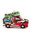 MACKENZIE CHILDS Santa's Hitting the Road Glass Ornament