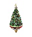 MACKENZIE CHILDS Tree Spinning Top Glass Ornament